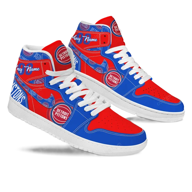 FINAL SALE - NEW CUSTOMIZED NBA14 DT PISTONS AIR JORDAN SNEAKERS