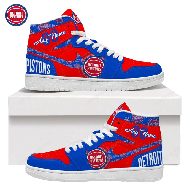 FINAL SALE - NEW CUSTOMIZED NBA14 DT PISTONS AIR JORDAN SNEAKERS