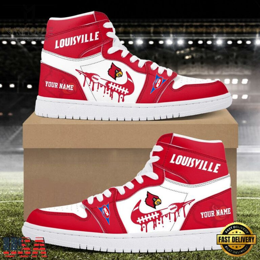 LIMITED EDITION - NEW CUSTOMIZED NCAA FBS10 ULC UL CARDINALS AIR JORDAN SHOES