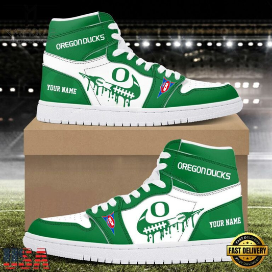 LIMITED EDITION - NEW CUSTOMIZED NCAA FBS14 OGD OG DUCKS AIR JORDAN SHOES