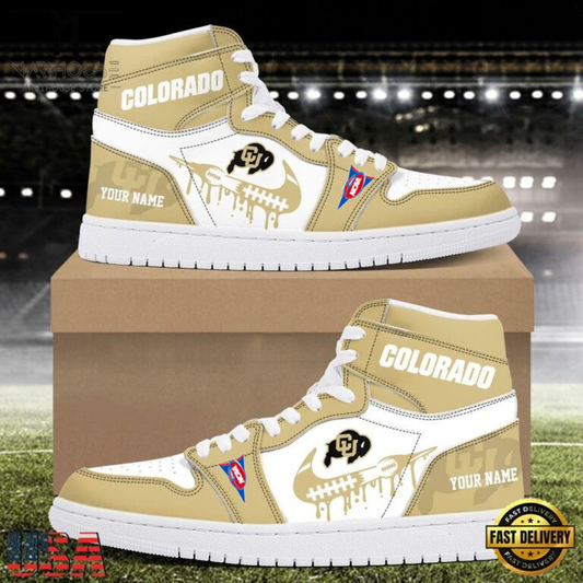 LIMITED EDITION - NEW CUSTOMIZED NCAA FBS20 CRB CR BUFFALOES AIR JORDAN SHOES