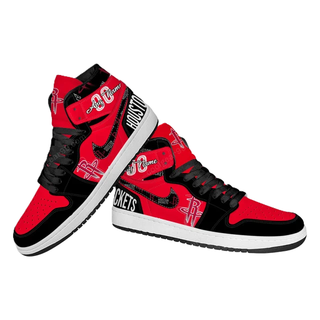 FINAL SALE - NEW CUSTOMIZED NBA07 HT ROCKETS AIR JORDAN SNEAKERS