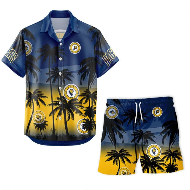 FINAL SALE - NEW CUSTOMIZED NBA06 IPA INDIANA PACERS UNISEX HAWAIIAN SHIRT & SHORTS SET