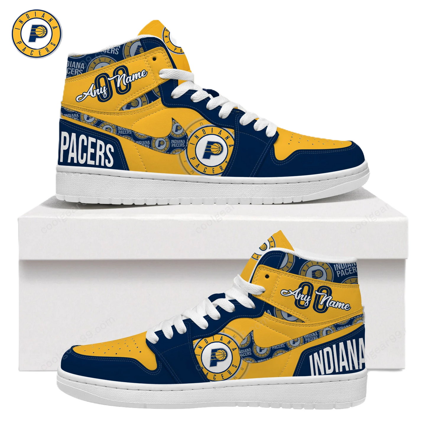FINAL SALE - NEW CUSTOMIZED NBA06 ID PACERS AIR JORDAN SNEAKERS