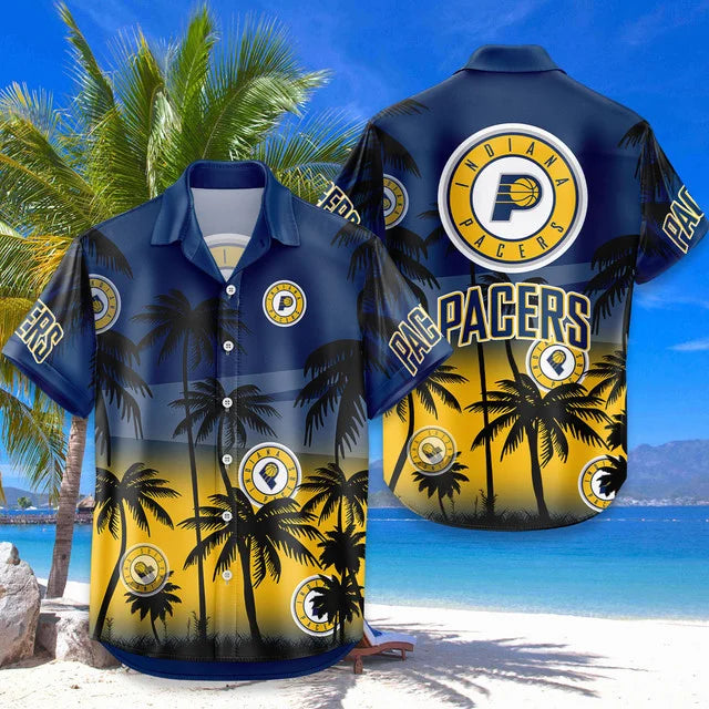 FINAL SALE - NEW CUSTOMIZED NBA06 IPA INDIANA PACERS UNISEX HAWAIIAN SHIRT & SHORTS SET