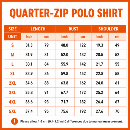 [SPECIAL OFFER] NEW CUSTOMIZED NFL01 KCC KANSAS CITY CHIEFS QUARTER-ZIP POLO SHIRT
