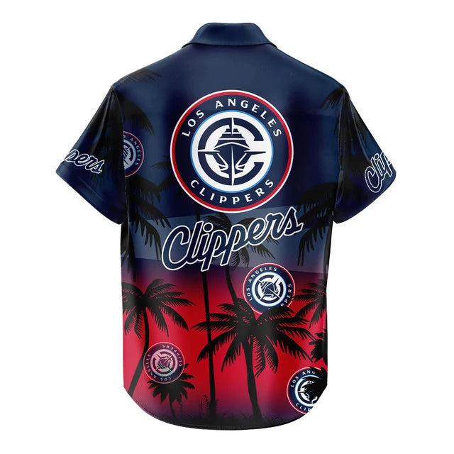 FINAL SALE - NEW CUSTOMIZED NBA10 LCL LOS ANGELES CLIPPERS UNISEX HAWAIIAN SHIRT & SHORTS SET