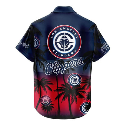 FINAL SALE - NEW CUSTOMIZED NBA10 LCL LOS ANGELES CLIPPERS UNISEX HAWAIIAN SHIRT & SHORTS SET