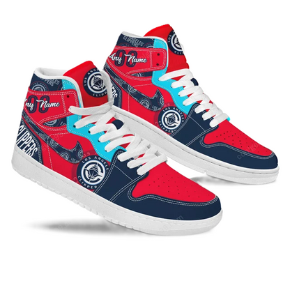 FINAL SALE - NEW CUSTOMIZED NBA10 LA CLIPPERS AIR JORDAN SNEAKERS