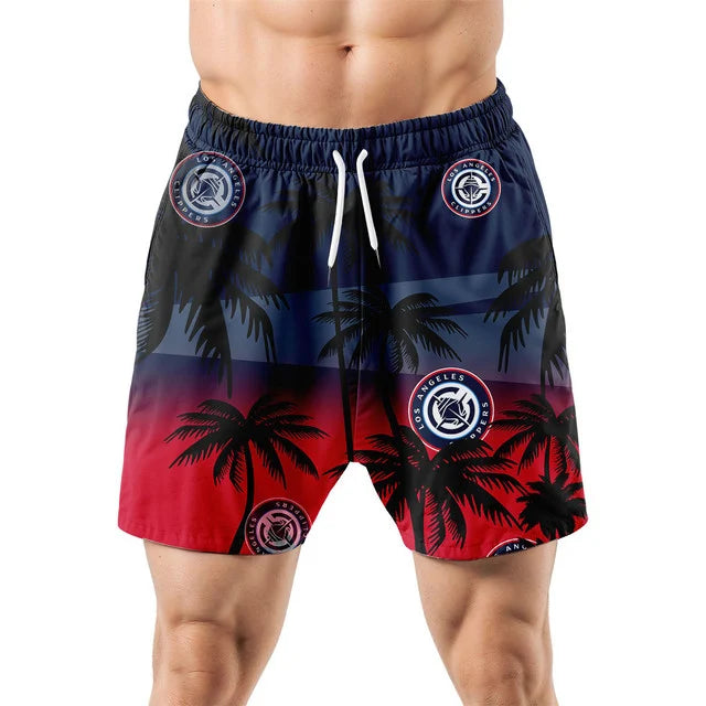 FINAL SALE - NEW CUSTOMIZED NBA10 LCL LOS ANGELES CLIPPERS UNISEX HAWAIIAN SHIRT & SHORTS SET