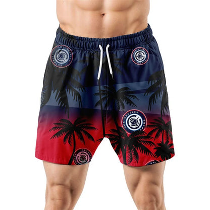 FINAL SALE - NEW CUSTOMIZED NBA10 LCL LOS ANGELES CLIPPERS UNISEX HAWAIIAN SHIRT & SHORTS SET