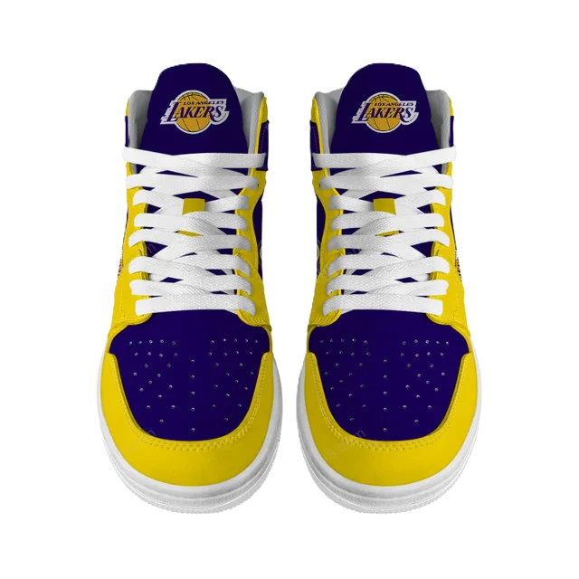 FINAL SALE - NEW CUSTOMIZED NBA09 LA LAKERS AIR JORDAN SNEAKERS