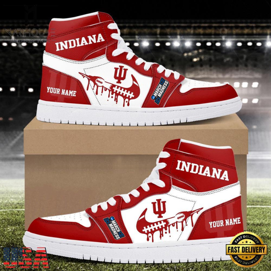 MEGA SALE - NEW CUSTOMIZED NCAA MAM03 IDH ID HOOSIERS AIR JORDAN SHOES