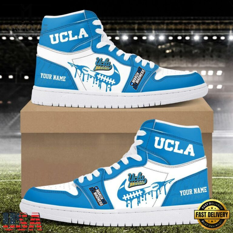 MEGA SALE - NEW CUSTOMIZED NCAA MAM04 UCB UCLA BRUINS AIR JORDAN SHOES