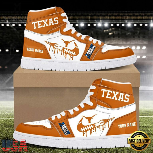 MEGA SALE - NEW CUSTOMIZED NCAA MAM08 TXL TX LONGHORNS AIR JORDAN SHOES