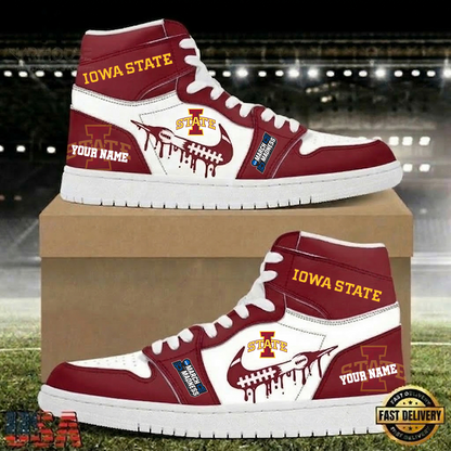 MEGA SALE - NEW CUSTOMIZED NCAA MAM10 ISC IS CYCLONES AIR JORDAN SHOES