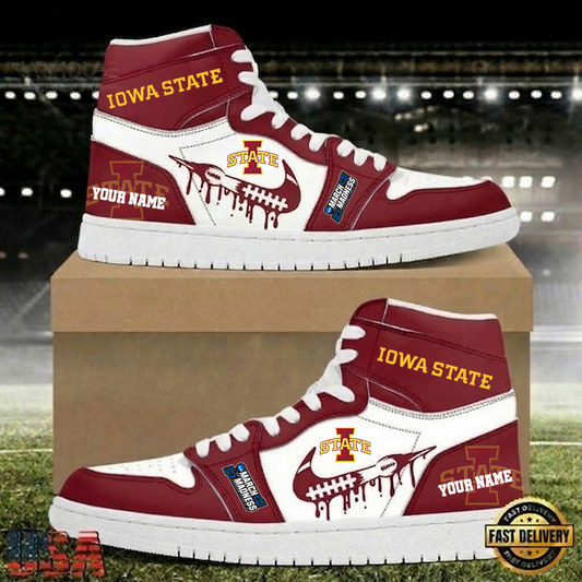 MEGA SALE - NEW CUSTOMIZED NCAA MAM10 ISC IS CYCLONES AIR JORDAN SHOES