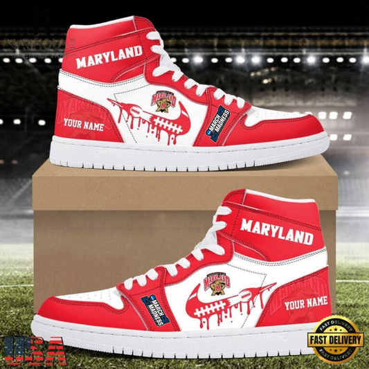 MEGA SALE - NEW CUSTOMIZED NCAA MAM11 MLT ML TERRAPINS AIR JORDAN SHOES