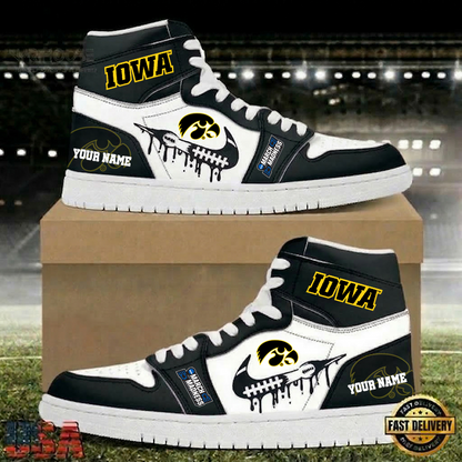 MEGA SALE - NEW CUSTOMIZED NCAA MAM16 IWH IW HAWKEYES TITANS AIR JORDAN SHOES