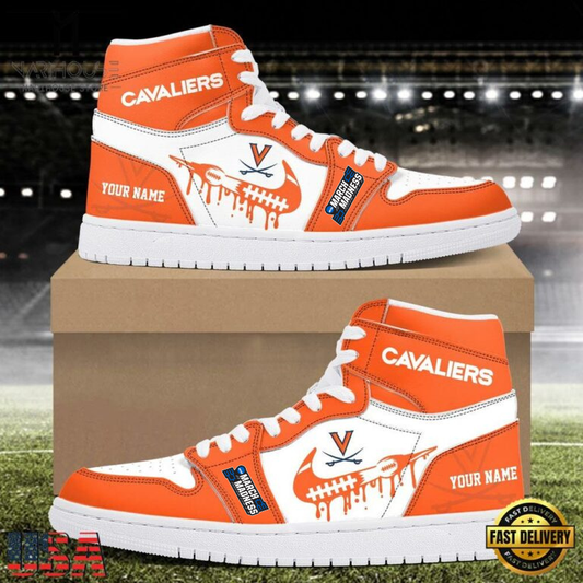 MEGA SALE - NEW CUSTOMIZED NCAA MAM23 VIC VI CAVALIERS AIR JORDAN SHOES