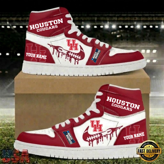 MEGA SALE - NEW CUSTOMIZED NCAA MAM26 HOC HO COUGARS AIR JORDAN SHOES