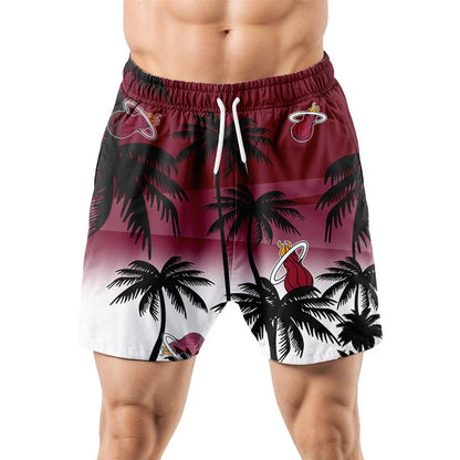 FINAL SALE - NEW CUSTOMIZED NBA20 MHE MIAMI HEAT UNISEX HAWAIIAN SHIRT & SHORTS SET