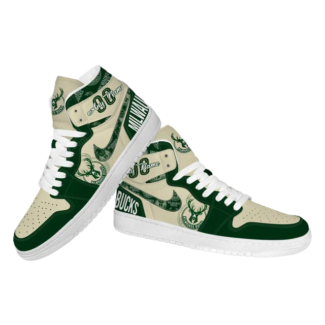 FINAL SALE - NEW CUSTOMIZED NBA11 MW BUCKS AIR JORDAN SNEAKERS