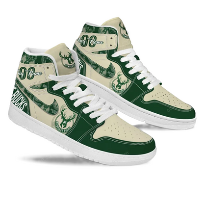 FINAL SALE - NEW CUSTOMIZED NBA11 MW BUCKS AIR JORDAN SNEAKERS