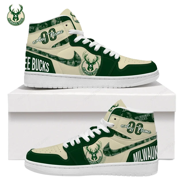 FINAL SALE - NEW CUSTOMIZED NBA11 MW BUCKS AIR JORDAN SNEAKERS