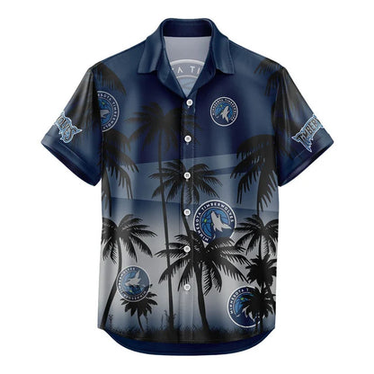 FINAL SALE - NEW CUSTOMIZED NBA05 MTW MINNESOTA TIMBERWOLVES UNISEX HAWAIIAN SHIRT & SHORTS SET