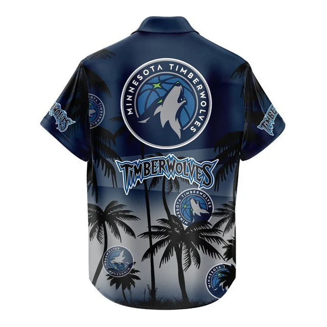 FINAL SALE - NEW CUSTOMIZED NBA05 MTW MINNESOTA TIMBERWOLVES UNISEX HAWAIIAN SHIRT & SHORTS SET