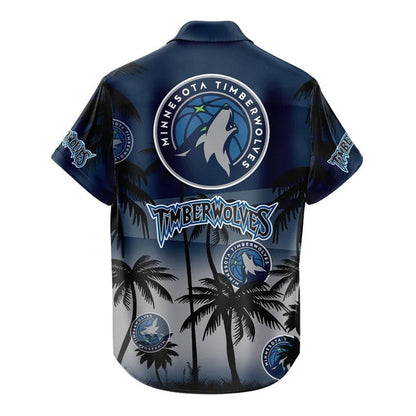 FINAL SALE - NEW CUSTOMIZED NBA05 MTW MINNESOTA TIMBERWOLVES UNISEX HAWAIIAN SHIRT & SHORTS SET