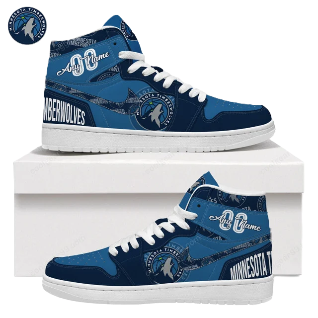 FINAL SALE - NEW CUSTOMIZED NBA05 MN TIMBERWOLVES AIR JORDAN SNEAKERS
