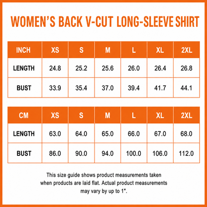 [SPECIAL OFFER] NEW CUSTOMIZED NFL01 KCC KANSAS CITY CHIEFS WOMEN'S BACK V-CUT LONG-SLEEVE SHIRT