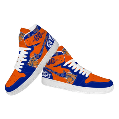 FINAL SALE - NEW CUSTOMIZED NBA04 NY KNICKS AIR JORDAN SNEAKERS