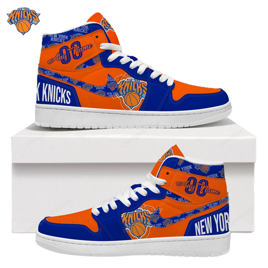 FINAL SALE - NEW CUSTOMIZED NBA04 NY KNICKS AIR JORDAN SNEAKERS