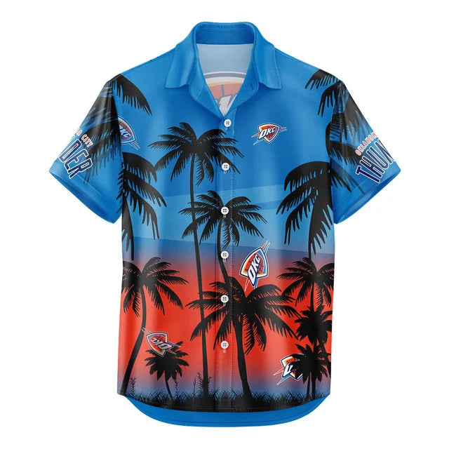 FINAL SALE - NEW CUSTOMIZED NBA01 OCT OKLAHOMA CITY THUNDER UNISEX HAWAIIAN SHIRT & SHORTS SET