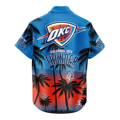 FINAL SALE - NEW CUSTOMIZED NBA01 OCT OKLAHOMA CITY THUNDER UNISEX HAWAIIAN SHIRT & SHORTS SET