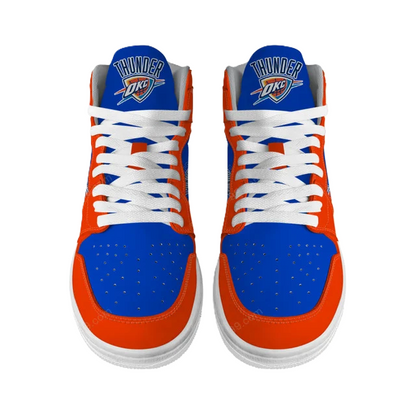 FINAL SALE - NEW CUSTOMIZED NBA01 OKC THUNDER AIR JORDAN SNEAKERS