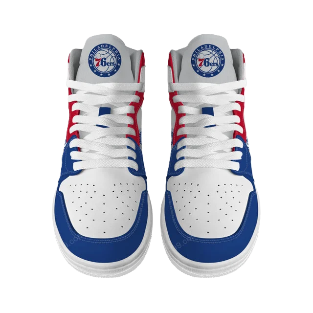 FINAL SALE - NEW CUSTOMIZED NBA26 PH 76ERS AIR JORDAN SNEAKERS