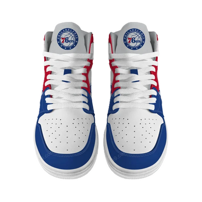 FINAL SALE - NEW CUSTOMIZED NBA26 PH 76ERS AIR JORDAN SNEAKERS