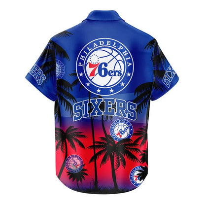 FINAL SALE - NEW CUSTOMIZED NBA26 P76 PHILADELPHIA 76ERS UNISEX HAWAIIAN SHIRT & SHORTS SET
