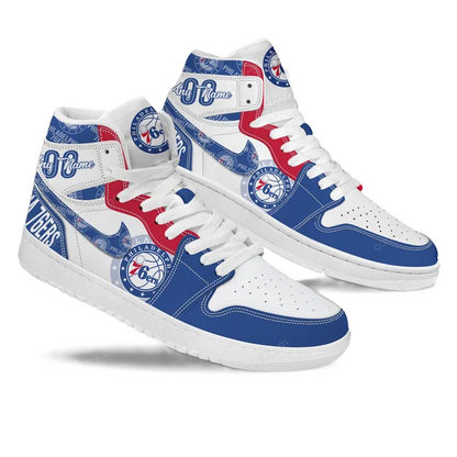 FINAL SALE - NEW CUSTOMIZED NBA26 PH 76ERS AIR JORDAN SNEAKERS