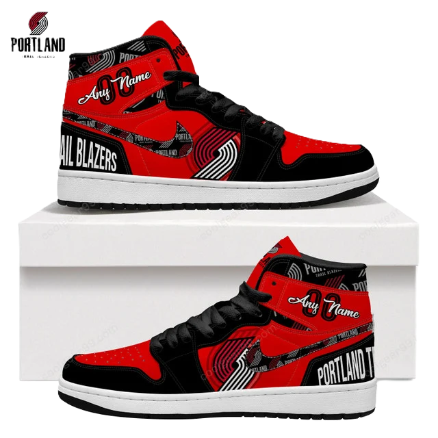 FINAL SALE - NEW CUSTOMIZED NBA22 PT BLAZERS AIR JORDAN SNEAKERS