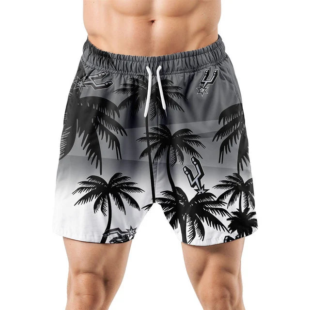 FINAL SALE - NEW CUSTOMIZED NBA23 SAS SAN ANTONIO SPURS UNISEX HAWAIIAN SHIRT & SHORTS SET