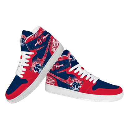 FINAL SALE - NEW CUSTOMIZED NBA28 WA WIZARDS AIR JORDAN SNEAKERS