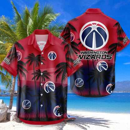 FINAL SALE - NEW CUSTOMIZED NBA28 WWI WASHINGTON WIZARDS UNISEX HAWAIIAN SHIRT & SHORTS SET