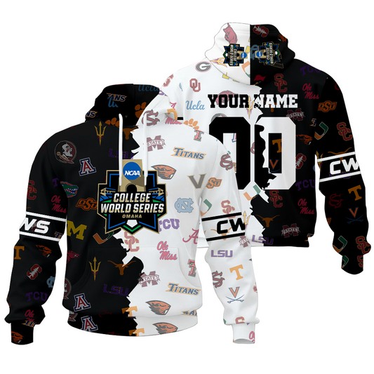 LIMITED EDITION - NEW CUSTOMIZED NCAA CWS32 CWS ALL TEAMS UNISEX HOODIE & ZIP HOODIE
