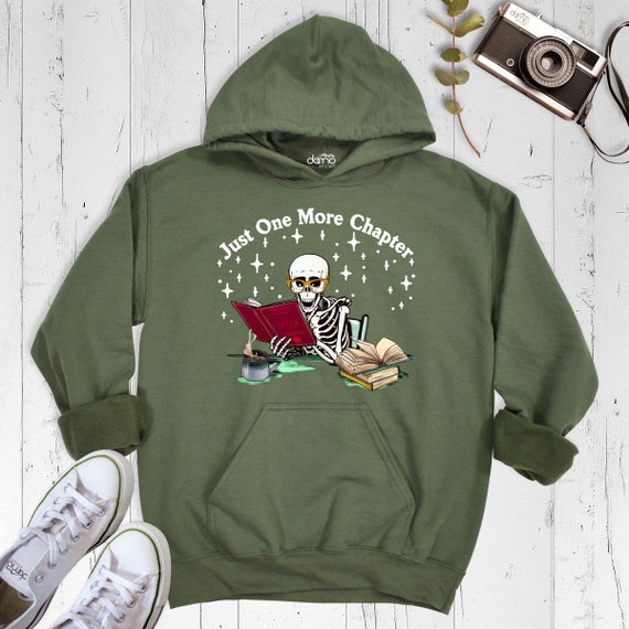 Just One More Chapter Skeleton - Personalized 3D Printed Hoodie, T Shirt, Zip Hoodie & Sweatshirt