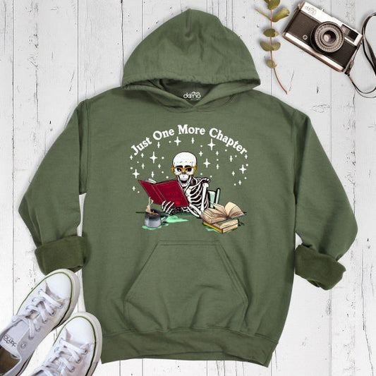 Just One More Chapter Skeleton - Personalized 3D Printed Hoodie, T Shirt, Zip Hoodie & Sweatshirt